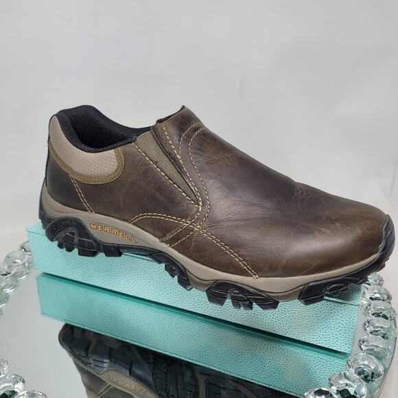 Merrell Kangaroo Mens Slip-on Hiking Shoes Outdoors Trail Leather Sneakers sz 12 - Picture 5 of 8